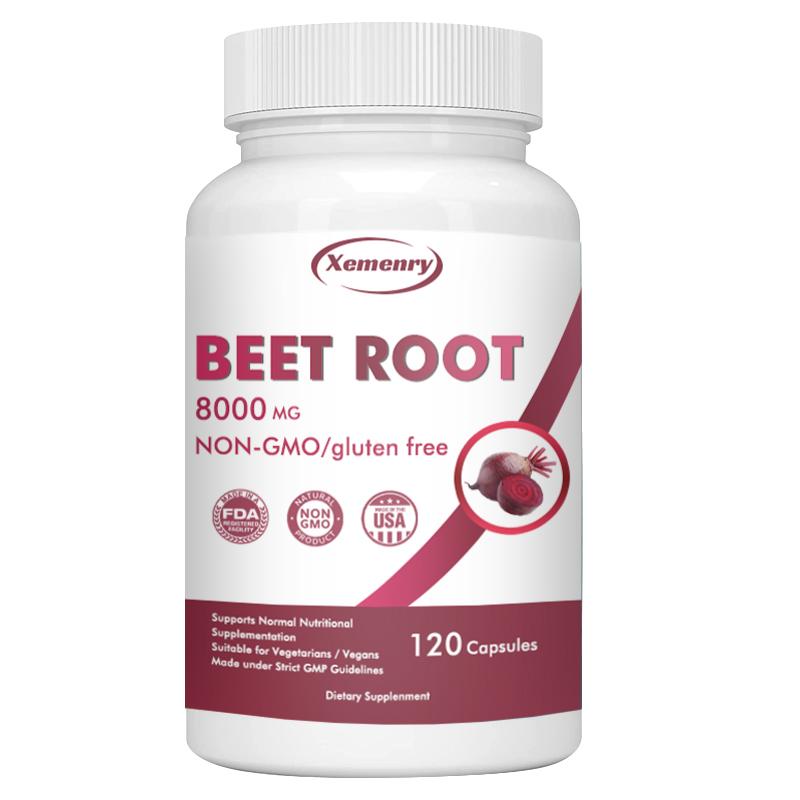 Beetroot capsules, containing beetroot powder extract, a potent formula suitable for both men and women.