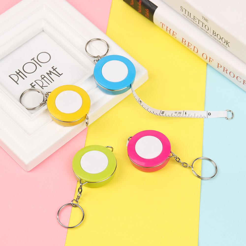Mini Candy Color 150cm/60 Inch Camping Keychain Tape Measure Soft Ruler Measuring Tool