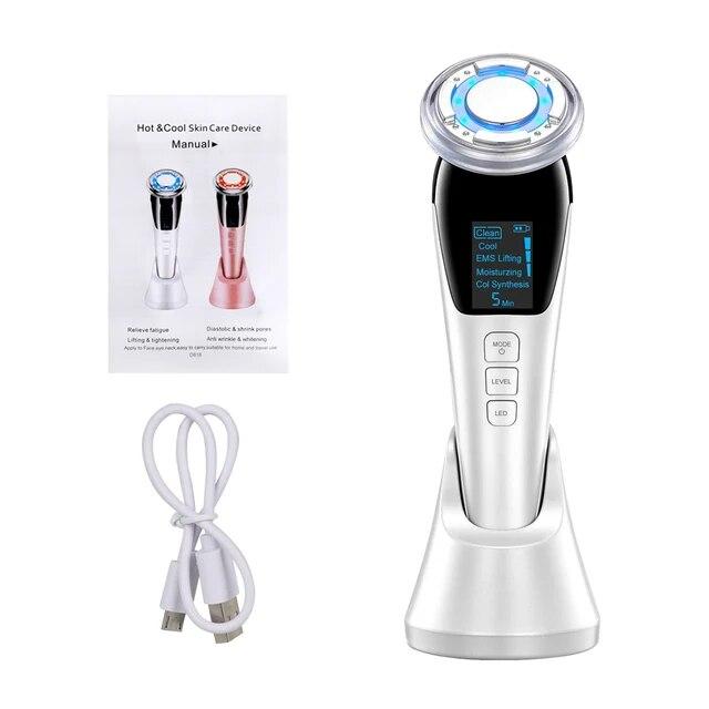 EMS Facial Massager Micro Current Face Lifting Device Skin Tighten Machine Wrinkle Removal Hot Cool Face Skin Care Beauty Device