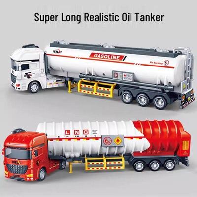 Большой инерционный автоцистерна для перевозки нефти Игрушечный грузовик для мальчиков – Модель инженерного транспортного средства для транспортировки газа