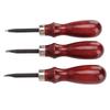 3 Pcs Leather Beveler Steel Material Sandalwood Handle Lightweight DIY Leather Edge Beveler Skiver