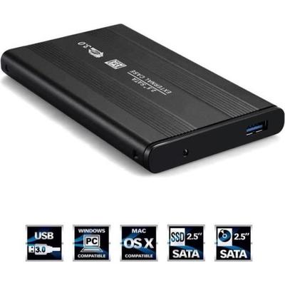 Корпус для внешнего жесткого диска - Черный - USB 3.0 - 2.5 SATA - Ударопрочный - Plug and Play
