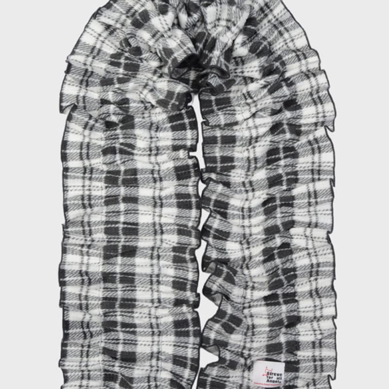 Eireve EMMA FRILL MUFFLER (TARTAN CHECK BLACK)