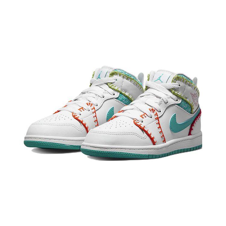 Кроссовки Air Jordan 1 Mid SE PS Multi Knit для детей DM9648-100