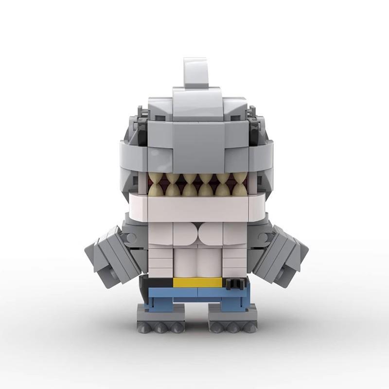 Украшение-конструктор Акула-Человек Квадратноголовый Мальчик, Креативный Король Рыба-Ёж Nanawei Comics