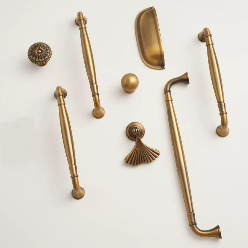 Vintage Wardrobe Closet Door Pulls Kitchen Accessories Antique Drawer Knobs Retro Cabinet Cupboard Door Pull Furniture Handles