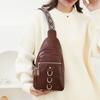 Женская сумка-ретро на грудь, однотонная сумка через плечо, поясная сумка