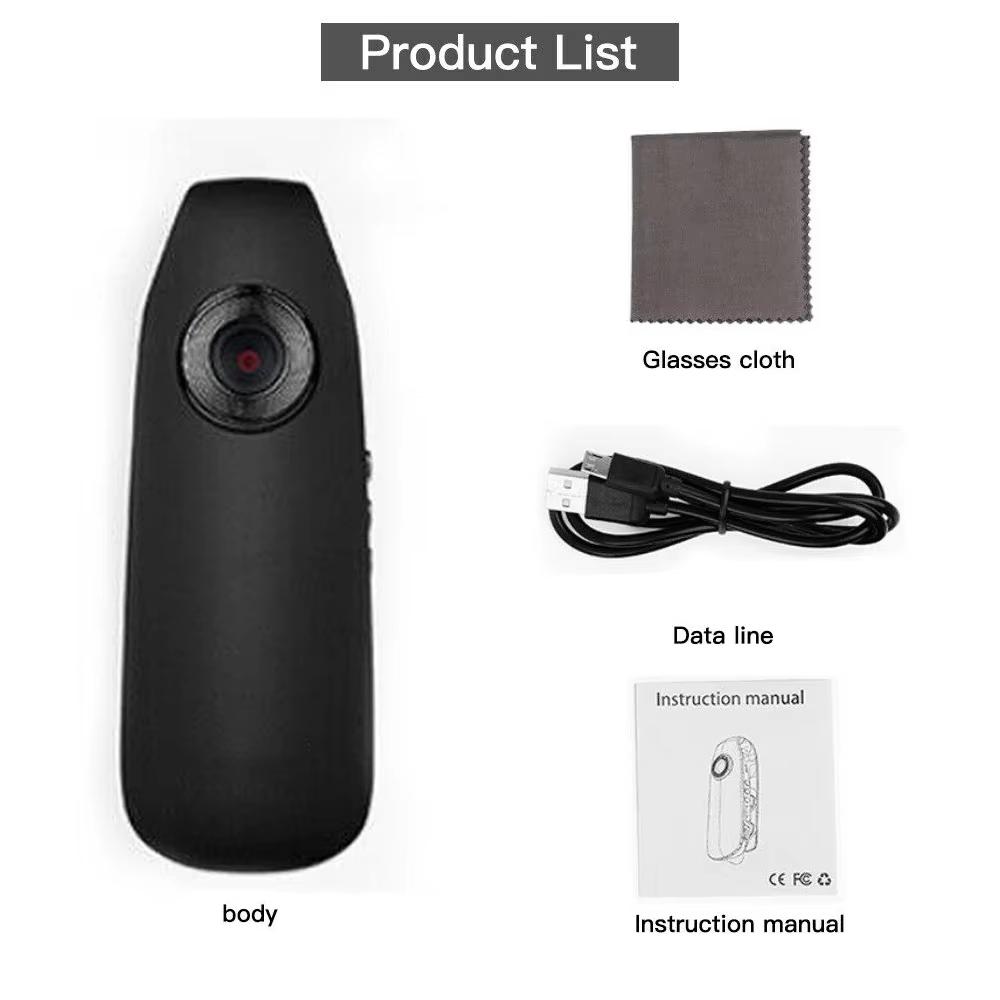 2025 New HD 1080P Mini Camera Back Clip Wearable Compact Body Cam Outdoor Security Sports DV Camcorder Motion Detection Video Recorder