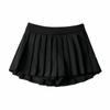 High-Waisted Short Front Long Back Anti-Slip A-Line Pleated Skirt Umbrella Skirt Tennis Skirt
