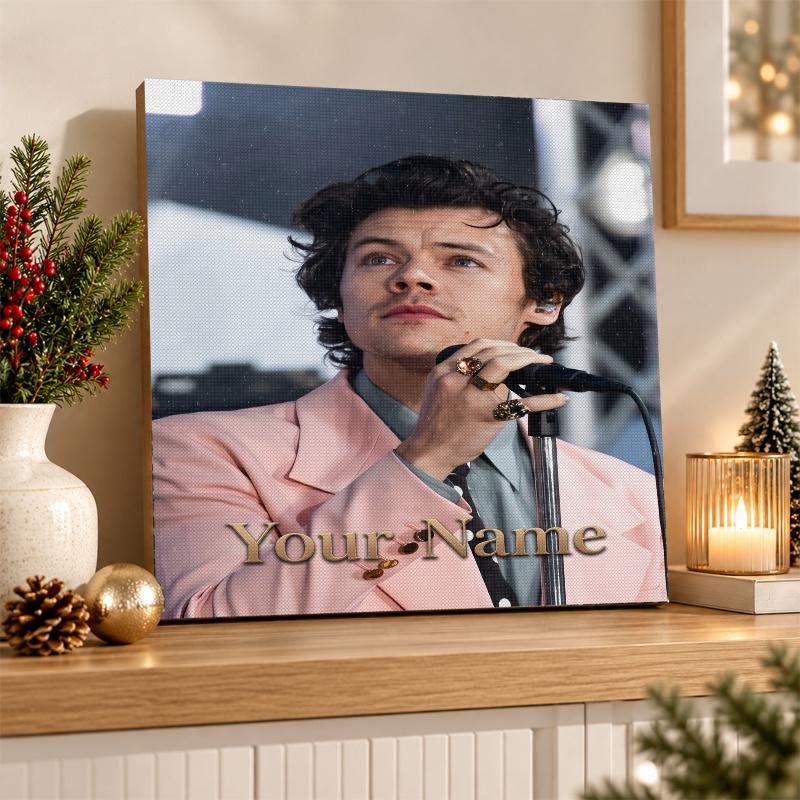 Harry Styles Custom Name Text 5D Diamond Painting Kit DIY Full Drill Diamond Art Decoration
