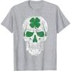Green Shamrock Skull Irish Ireland ST PATRICKS DAY Gift T-Shirt Cotton Four Seasons Tees Daily T Shirt S-6XL Size