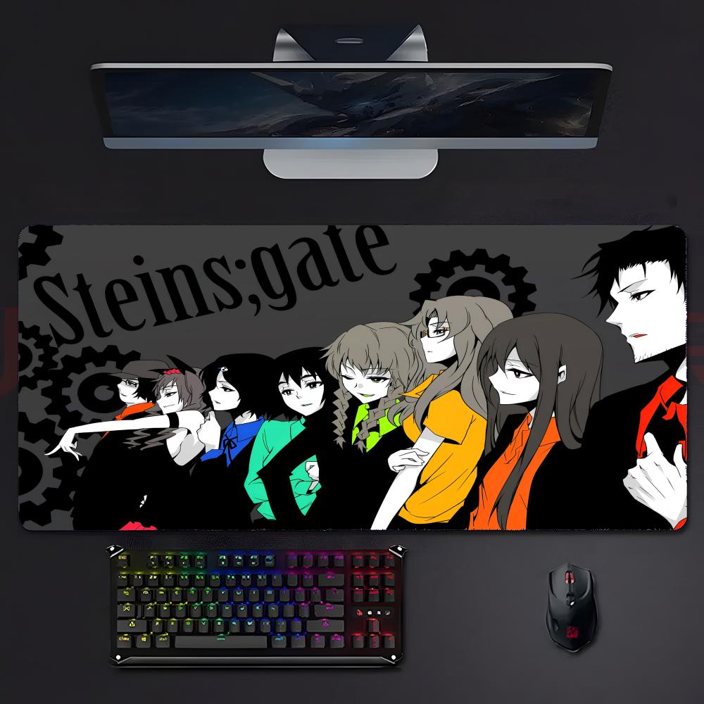 Классический Крутой Аниме Ssteins Gate Коврик для Мыши Коврик Большой Игровой Заблокированный Край Утолщенный Настольный Коврик для ПК