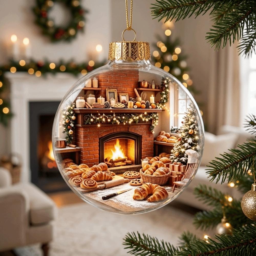 Transparent Christmas Transparent Ball Pendant LED Christmas Tree Globe Decor Outdoor Decor