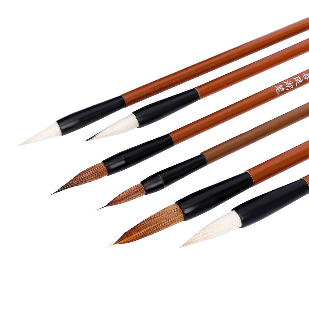 Кисть Бамбуковая традиционная китайская каллиграфическая кисть Кисть для письма из волчьей шерсти