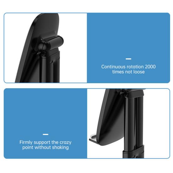 Складной металлический держатель для планшета на 360 градусов, вращение без помощи рук, стабильная поддержка, противоскользящий регулируемый телефон