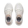 Li Ning Soft Rebound Shock Absorbment Retro Thick Sole Up Incovering Low Top Casual Shoes Women sneakers White AGCT424-1