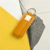 Women Portable Mini Lipstick Bag Keychain PU Leather Lip Gloss Bag Case For Travel