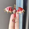 Vintage Rhinestone Brooch Pins Jewelry Flying Dragon Brooch Office Enamel Dragon Brooches
