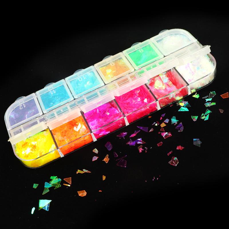 Флуоресцентные 3D наклейки для дизайна ногтей