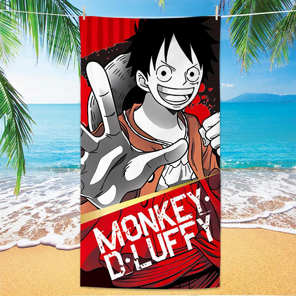 Popular Beach Towel Cartoon Animation Nautical King Bath Towel Microfiber Quick-Drying Towel