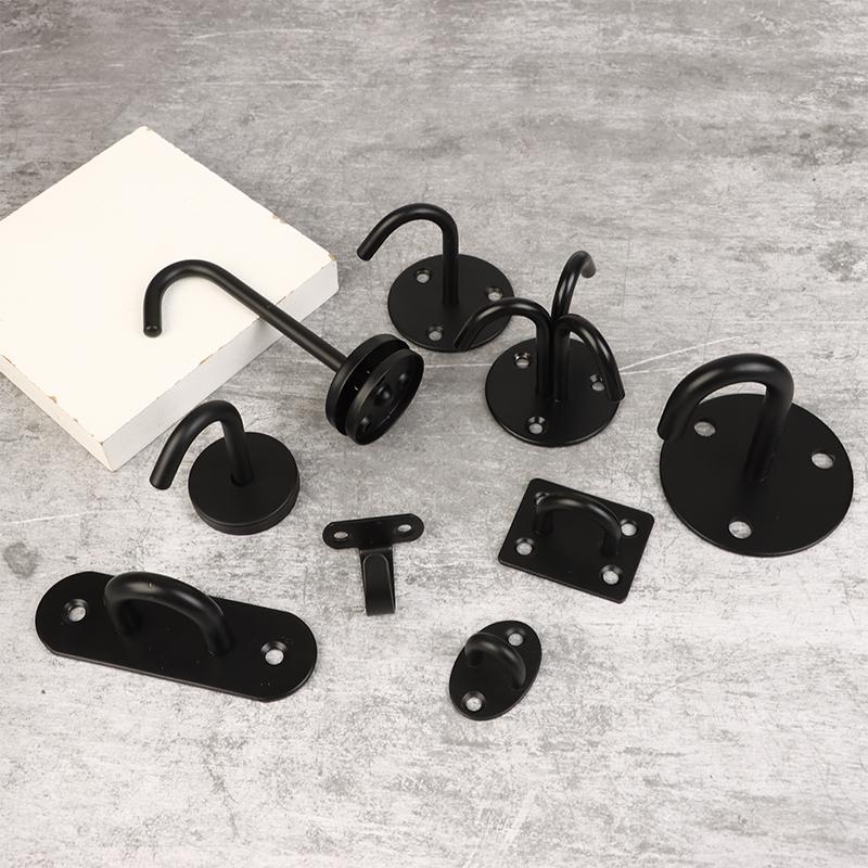 4 шт. Черный нержавеющая сталь верхний крючок настенный мешок потолочный вентилятор лампа крышный вентилятор U-образные крючки