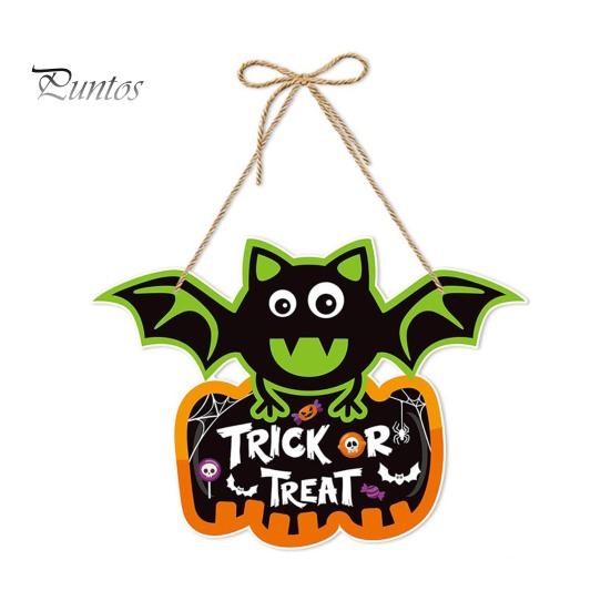 Счастливый Хэллоуин Дверной Знак Жуткая Тыква Призрак Летучая Мышь Скелет Крытый Открытый Передняя Дверь Настенное Украшение Добро пожаловать Дверная Табличка Домашние Праздничные Атрибуты