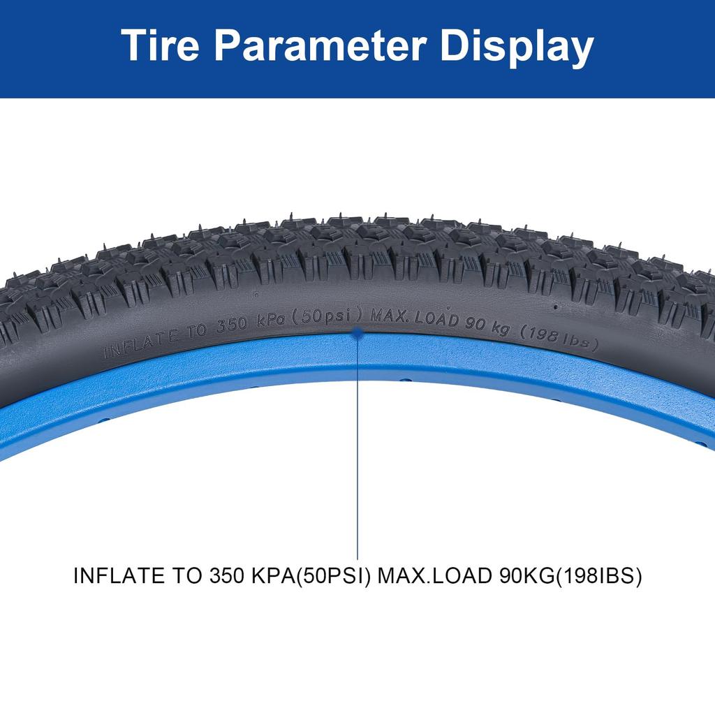 Покрышка FengCan 27.5x2.10, 27.5x2.10 52-584 Велосипедная покрышка, Подходит для 27.5-дюймовых горных и кроссовых велосипедов, Ширина профиля 2.10 дюйма (BQ040)