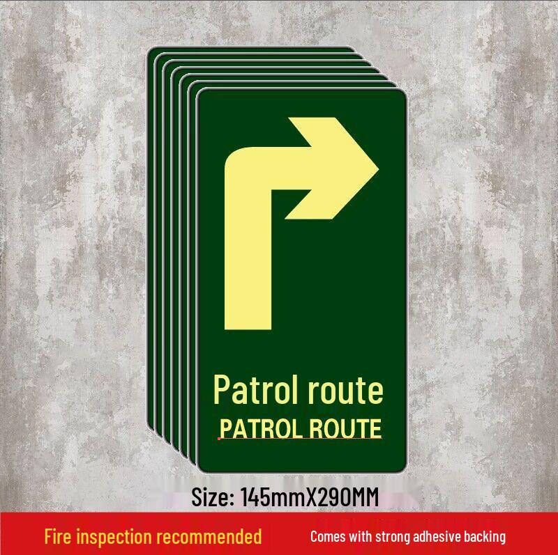 Luminous Self-Adhesive Floor Sticker for Fire Exit and Evacuation Pathway