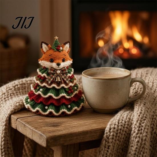 Art And Craft Hobby Kits Animal Christmas Tree Crochet Kit, DIY Highland Cow Cute Handmade Holiday Ornament Dachshund Cat Crafting Kit for Beginners,