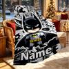Custom Name Personalized Batman Print Blanket, Home Decor, Bedroom, Sofa, Camping, Couch, Gifts for Birthday ChristmasEnthusiasts