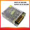 AC 100 240V в DC 5V 10A 50W Преобразователь напряжения Регулируемый импульсный адаптер питания Конвертер для светодиодных лент