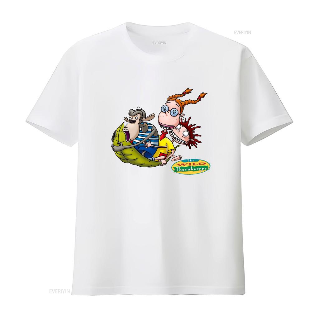 Wild Thornberrys Eliza Darwin Donny На Листе Мультяшный Принт Футболка для S 2XL Королевский Синий винтажный Стиранный графический Стильный Унисекс