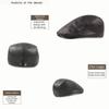Adjustable Button Painter Cap PU Leather Newsboy Caps Vintage Autumn Winter Hat  Women Men