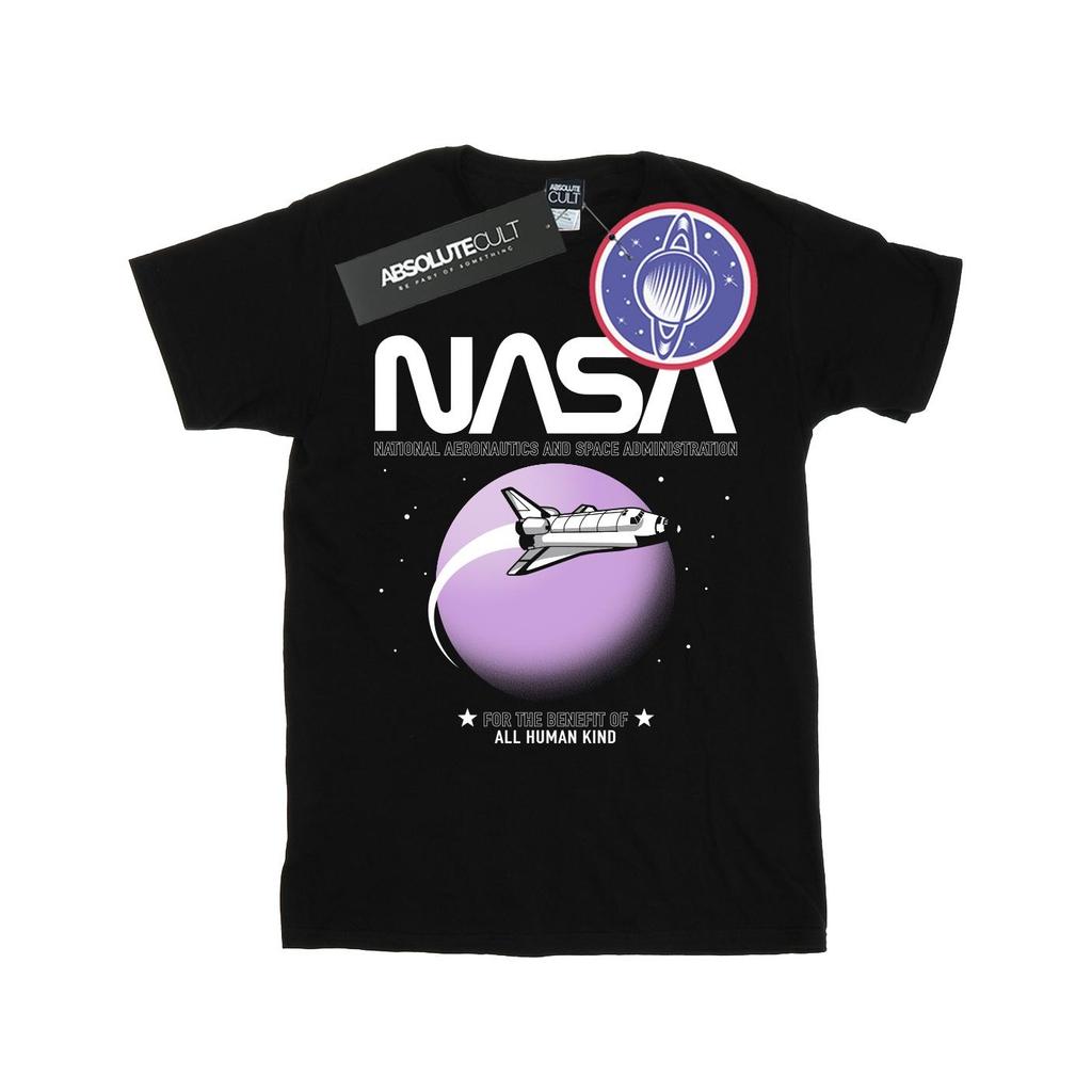 NASA Womens/Ladies Shuttle Orbit Cotton Boyfriend T-Shirt