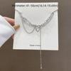 Safety Pin Gothic Women Clavicle Chain Sweater Necklace Party Jewelry Korean Style Pendant Necklace