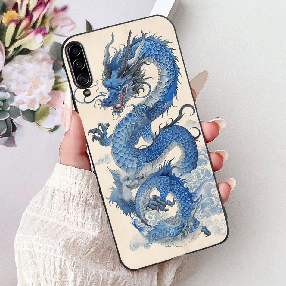 Чехол для телефона Samsung Galaxy A90 5G Чехол для Samsung A90 5G SM-A908B Элегантный Цветочный Кот Раскрашенный Черный Силиконовый Мягкий ТПУ Чехлы