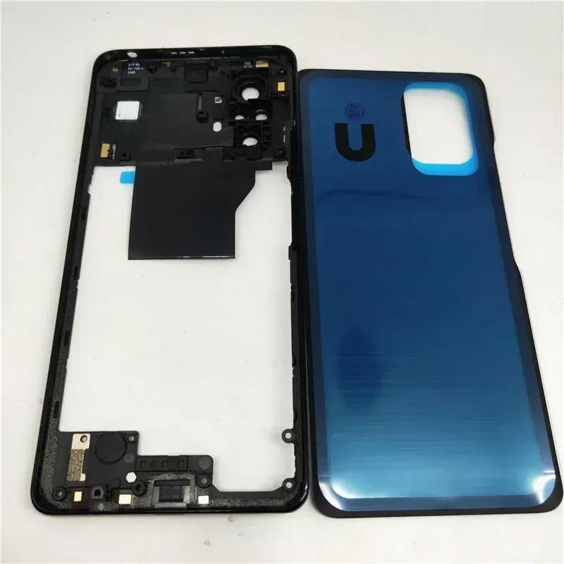 Полный корпус для Redmi Note 10 Pro Средняя рамка Задняя крышка аккумулятора Задняя крышка с окошком для камеры