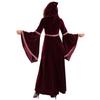 Halloween Family Matching Vampire Costumes Adult Medieval Gothic Dress Kids Party Stage Performance Red