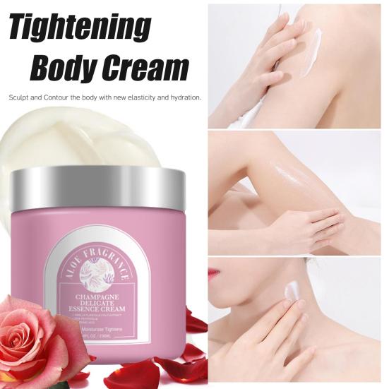 2Pcs Champagne Firming Body Lotion 236ml Anti-Aging Skin Tightening Cream Hydrating Moisturizer for Neck Arm Abdomen