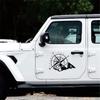 Sticker Self-adhesive Decor Decal Compass Pattern Car Door Body Vehicle Styling Decor