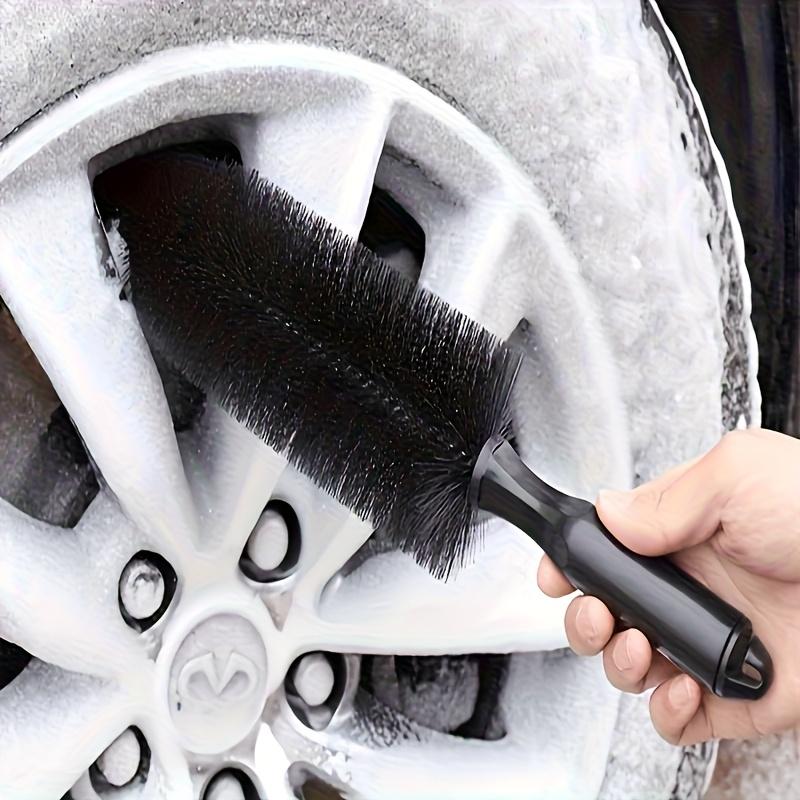 Щетка для чистки автомобильных шин с ручкой, Эффективный инструмент для мытья и ухода за колесными дисками, Пластиковый аксессуар для чистки автомобиля - Подходит для колес транспортных средств