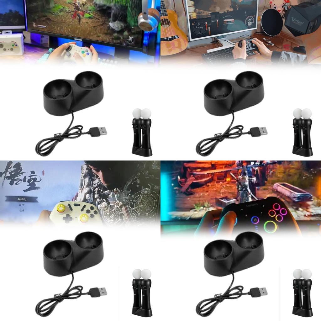 Зарядная док-станция для PS4VR с быстрой зарядкой для контроллеров PS4 Move VR, подходит для игровых энтузиастов