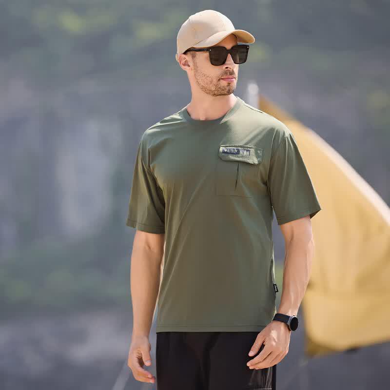 JEEP Men's Breathable Summer UV Protection Casual T-Shirt