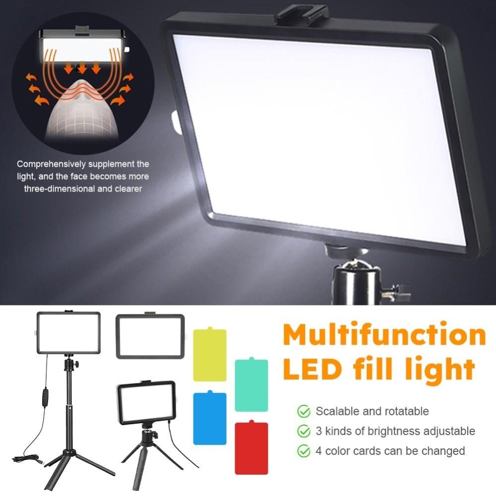 With Tripod LED Photography Video Light 4 Color Cards Photography LED Light Video