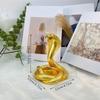 2025 Year Of The Snake Figurine Simulation Electroplated Cobra Ornaments Resin Statue Chinese Style Tabletop Lucky