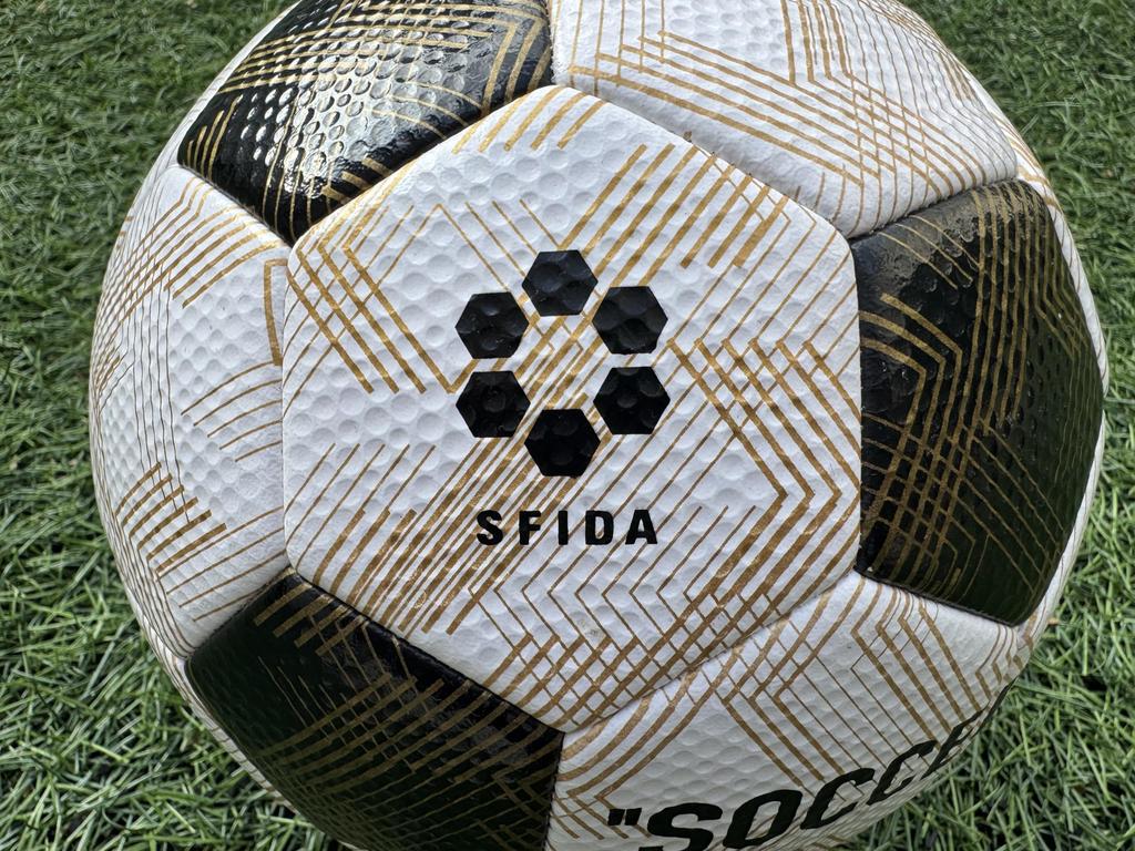 SFIDA THE SOCCER BALL, Size 5, Practice Ball for Junior High, High School, and Adults (WHT/GLD, Size 5)