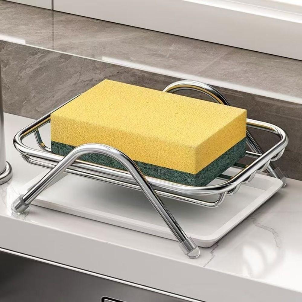 Multifunctional Stainless Steel Soap Rack Self Draining Bathroom Storage Rack  Bathroom Use