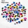 50/100pcs/bag with Eyelashes Colorful Activity Eyeballs 3D Wiggling Moving Eyes