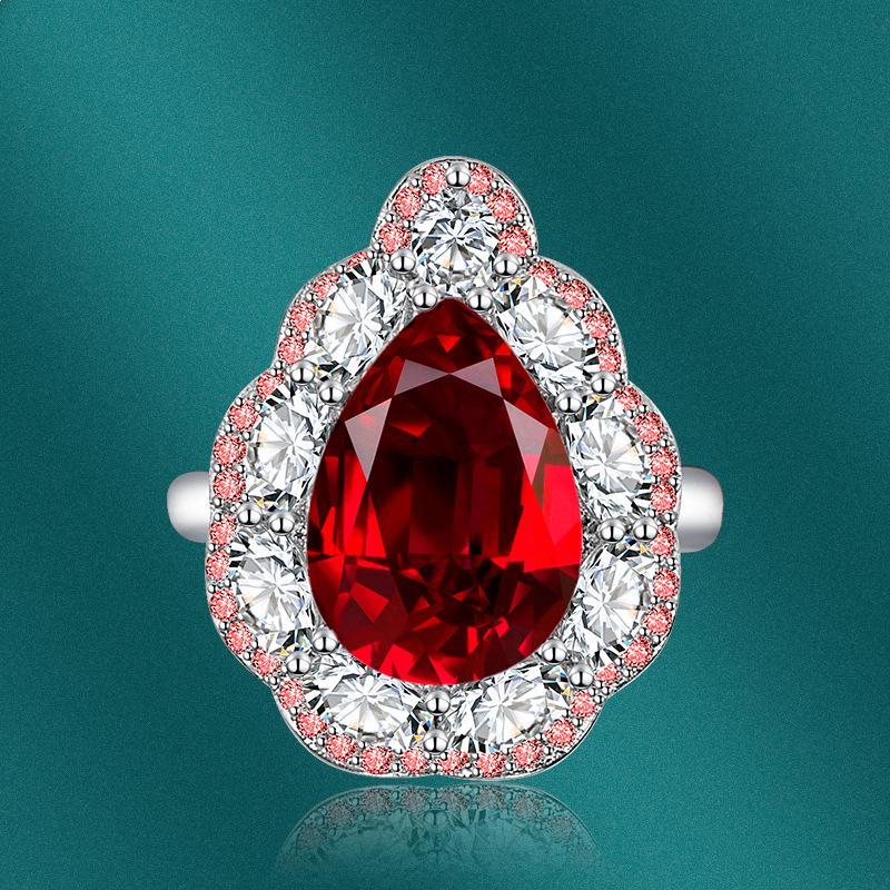 BELLA BOX Кольца изменяемого размера в форме капли для женщин, циркон, помолвка, изысканные ювелирные изделия, подарок