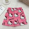 Women's Cartoon Flannel Loose Fit Elastic Waist Lounge Shorts Summer New Style Comfy Casual Sleep Shorts